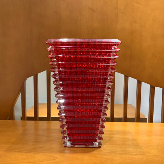 Baccarat Eye Collection Crystal Vase – Large, Red