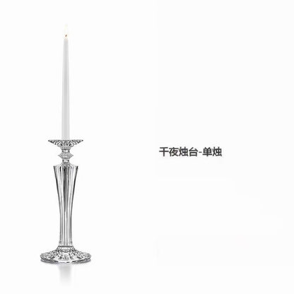 Baccarat Mille Nuits Crystal Candle Holder - Elegant Crystal Lighting for Romantic Ambiance