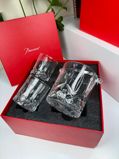 Baccarat Crystal Ice Bucket & Glass Set