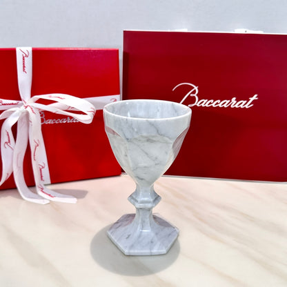 Baccarat Harcourt Vintage Marble Goblet - Exclusive Black and White Marble Collection