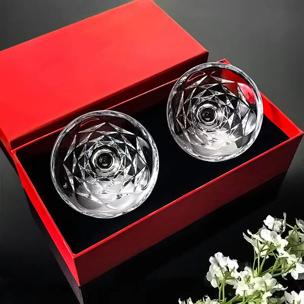 Baccarat-Inspired Petal Reflection Hat-Shaped Crystal Glass Set