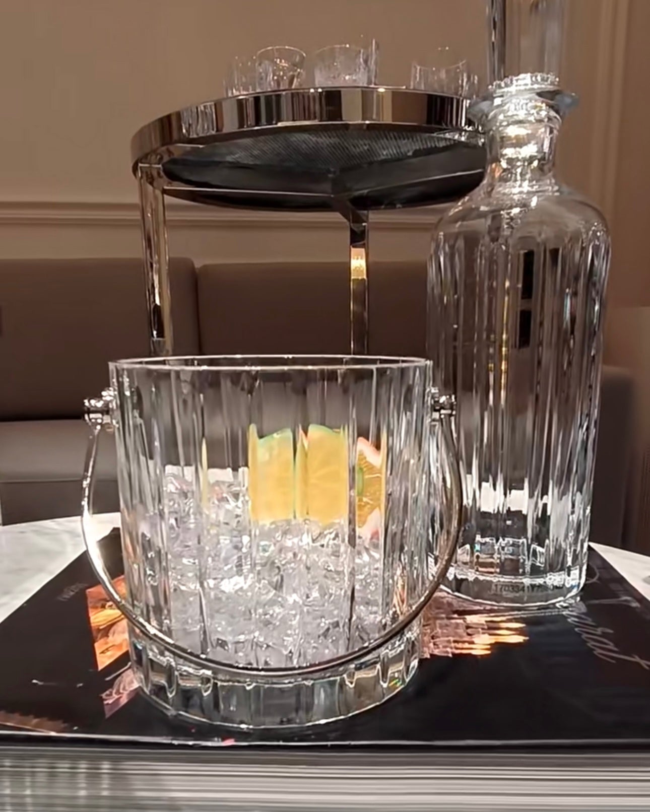 Baccarat Harmonie & Nancy Crystal Ice Bucket Collection - Timeless Elegance in Crystal Design