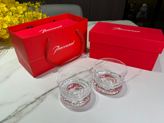 Baccarat Crystal Whiskey Tumbler Set - Handcrafted Elegance