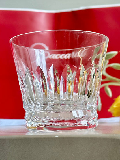 Baccarat ETNA Crystal Whiskey Glass Set - Tiara-Inspired Crown Cut Design (2-Piece)