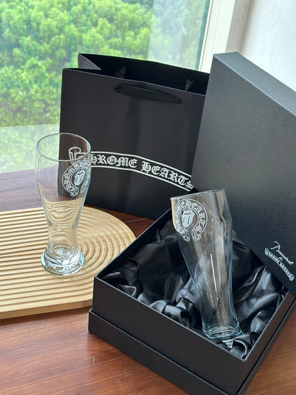 Chrome Hearts x Baccarat Collaboration Crystal Beer Glass Set