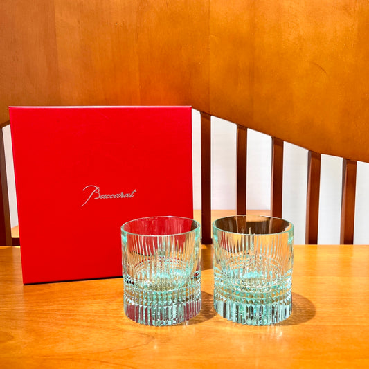 Baccarat Nancy Collection Whiskey Crystal Glasses - Mint Green (2-piece))