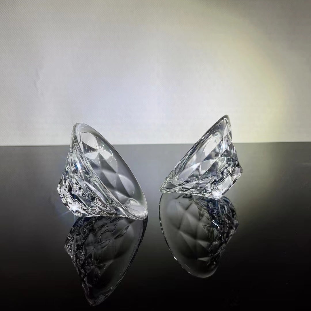 Baccarat-Inspired Petal Reflection Hat-Shaped Crystal Glass Set