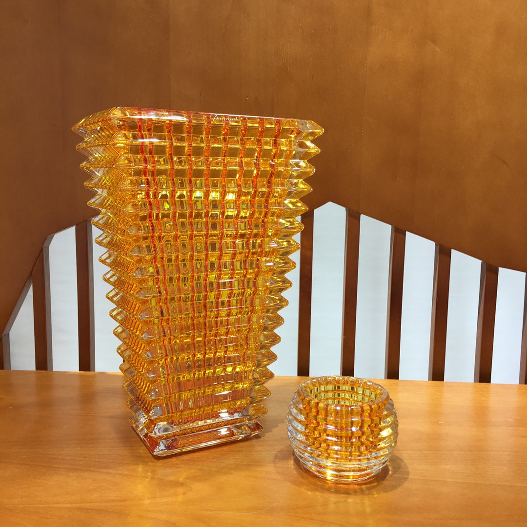 Baccarat Eye Collection Crystal Vase – Large, Gold