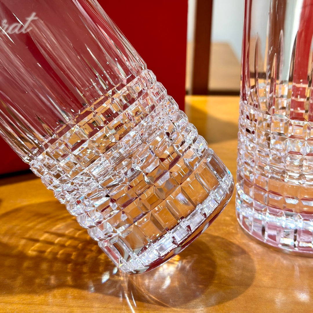 Baccarat Nancy Crystal Highball Glass Set (2-Piece) - Elegant Cut Design