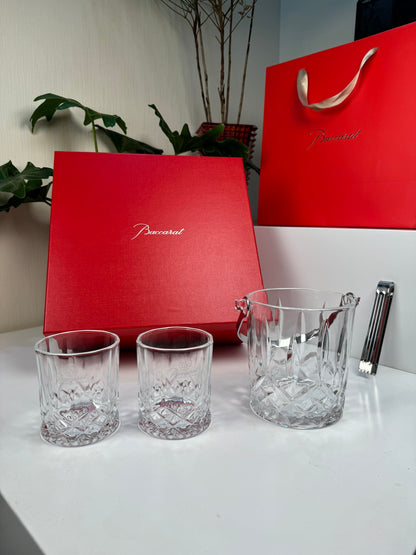 Baccarat Crystal Ice Bucket & Glass Set