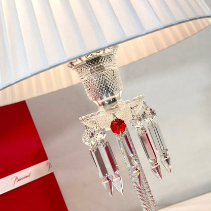 Baccarat Torch Table Lamp - White Crystal and Metal Fusion