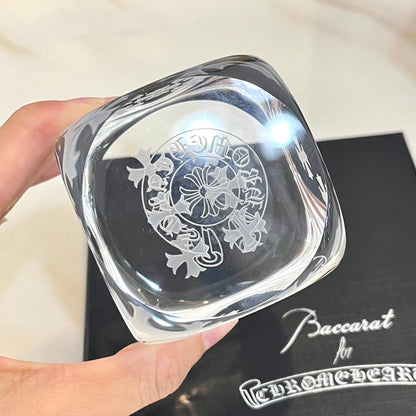 Baccarat x Chrome Hearts Crystal Dice Decor Piece