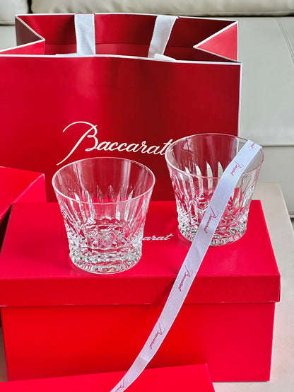 Baccarat Tiara Whiskey Glass & Massena Champagne Glass Set