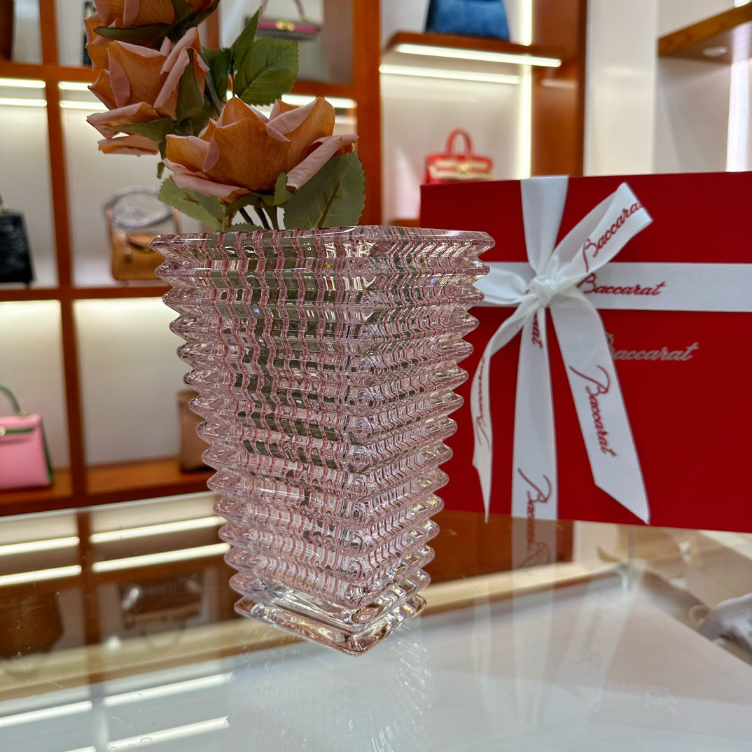 Baccarat EYE Crystal Vase - Limited Edition Trapezoidal Design for Qixi Festival