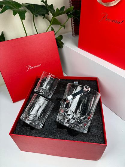 Baccarat Crystal Ice Bucket & Glass Set