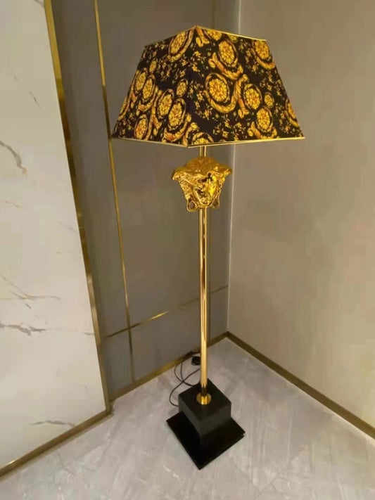 Versace Medusa Gold Floor Lamp - Luxury Statement Piece