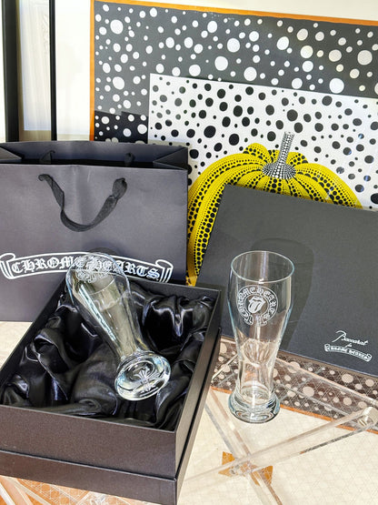 Chrome Hearts x Baccarat Collaboration Crystal Beer Glass Set