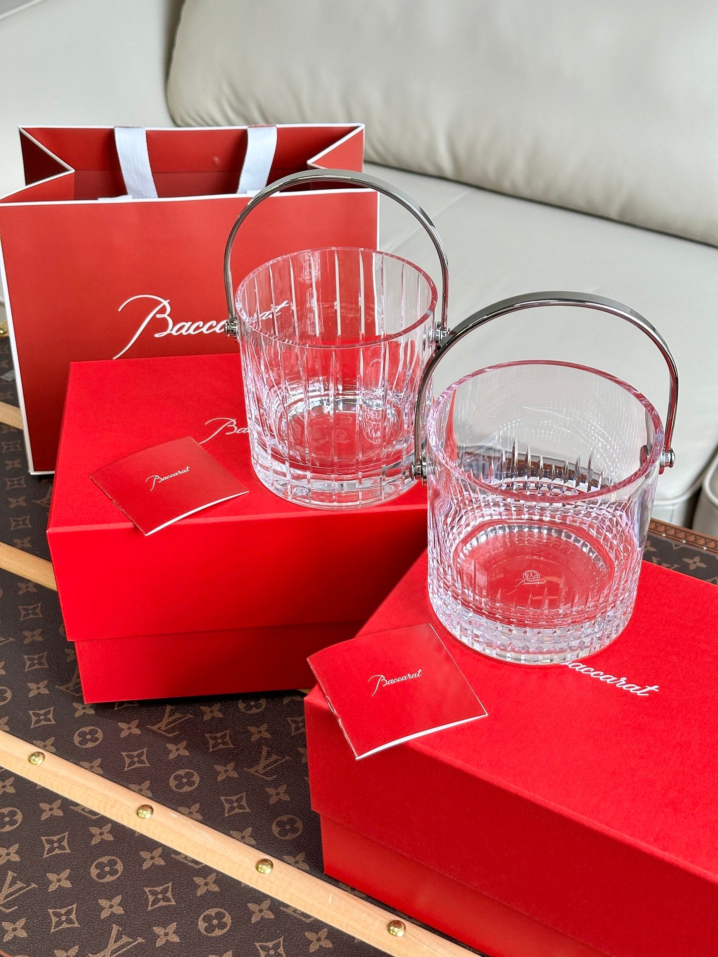 Baccarat Harmonie & Nancy Crystal Ice Bucket Collection - Timeless Elegance in Crystal Design