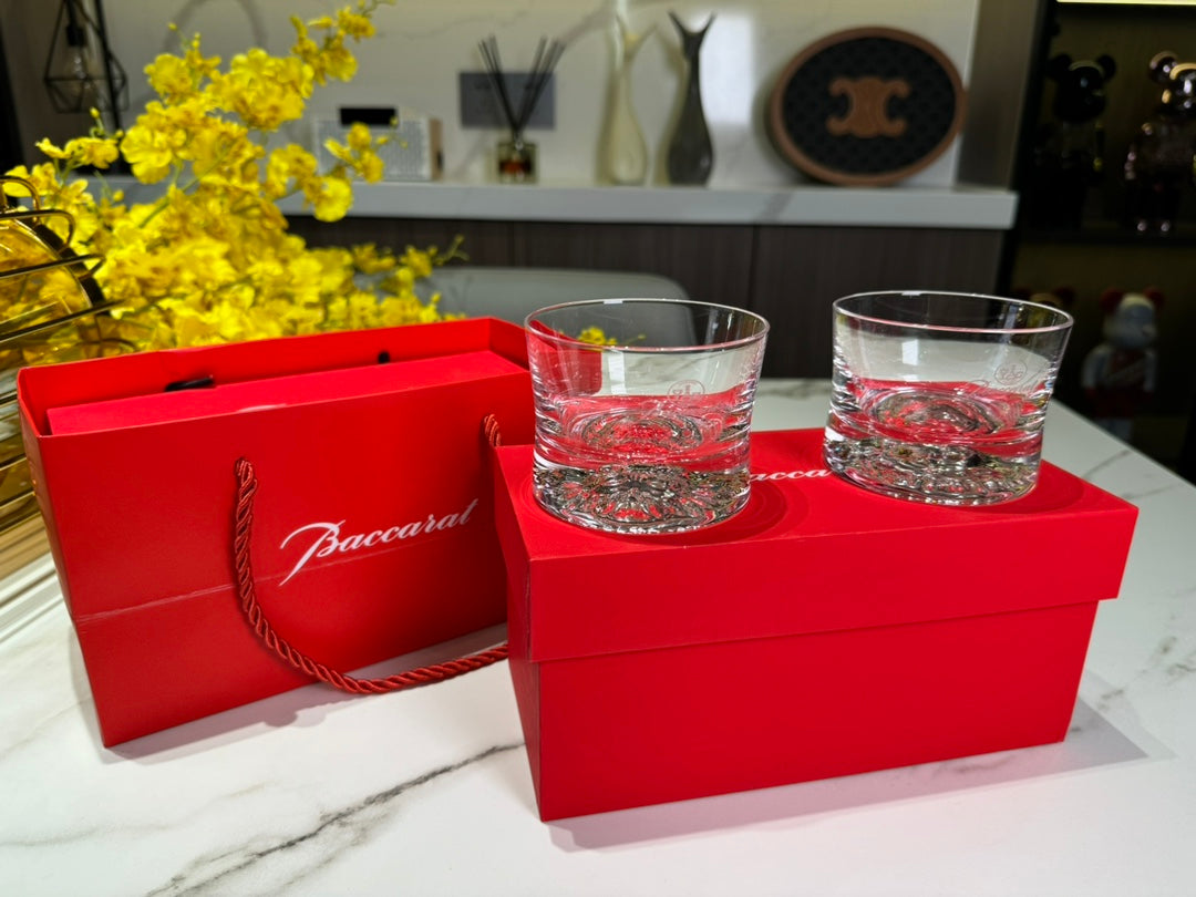 Baccarat Crystal Whiskey Tumbler Set - Handcrafted Elegance