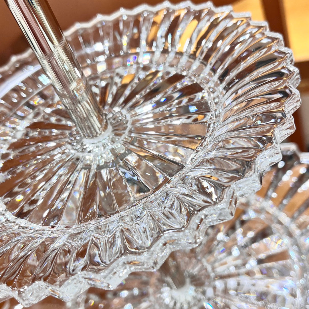 Baccarat Crystal Tiered Cake Stand - 3 Layers