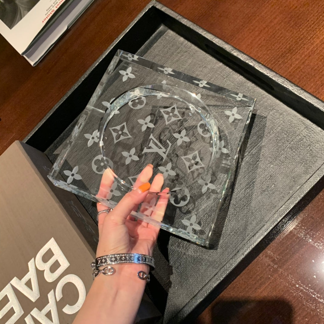 Louis Vuitton x Baccarat Crystal Ashtray – Limited Edition Luxe Home Decor