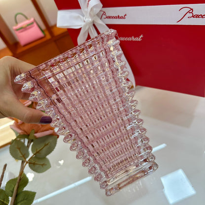 Baccarat EYE Crystal Vase - Limited Edition Trapezoidal Design for Qixi Festival