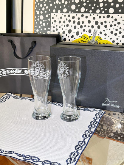 Chrome Hearts x Baccarat Collaboration Crystal Beer Glass Set