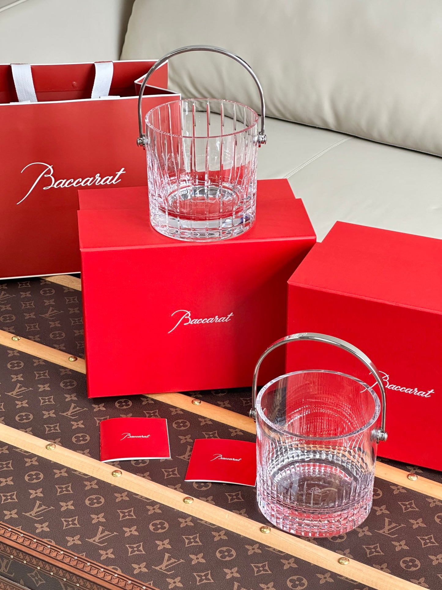 Baccarat Harmonie & Nancy Crystal Ice Bucket Collection - Timeless Elegance in Crystal Design