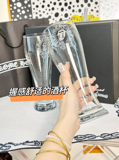 Chrome Hearts x Baccarat Collaboration Crystal Beer Glass Set