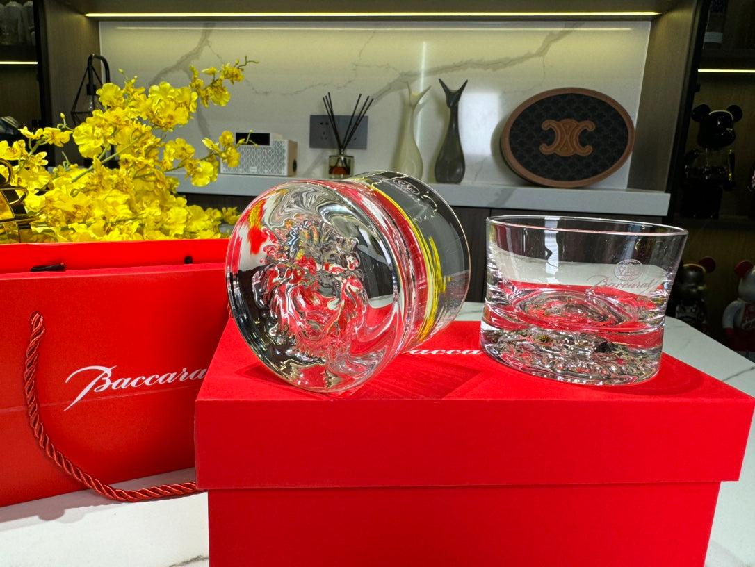 Baccarat Crystal Whiskey Tumbler Set - Handcrafted Elegance