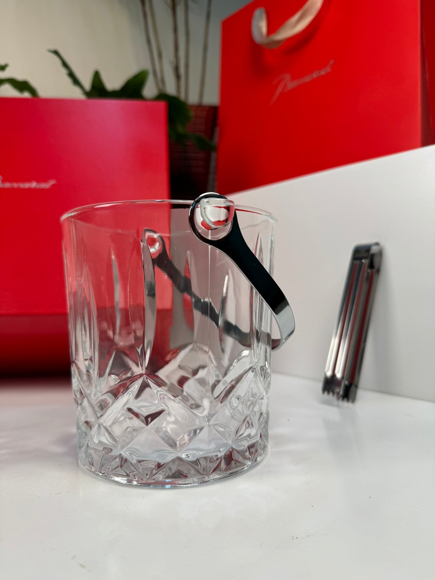 Baccarat Crystal Ice Bucket & Glass Set