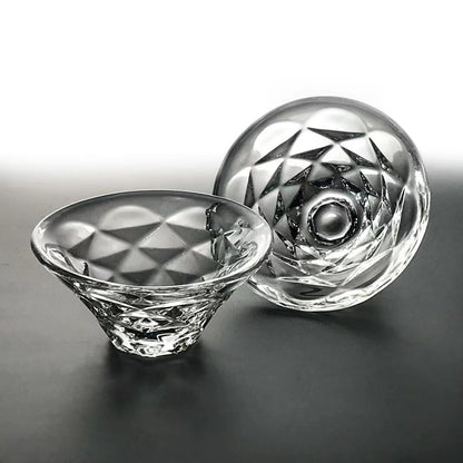 Baccarat-Inspired Petal Reflection Hat-Shaped Crystal Glass Set