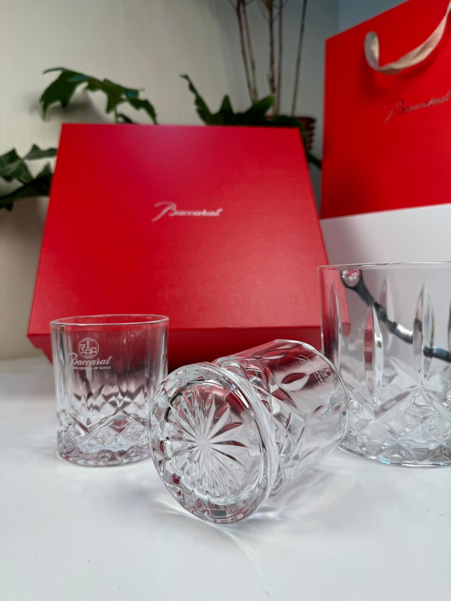 Baccarat Crystal Ice Bucket & Glass Set