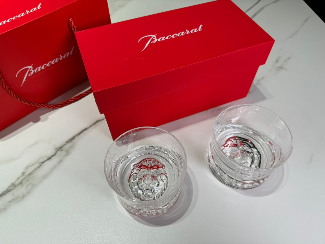 Baccarat Crystal Whiskey Tumbler Set - Handcrafted Elegance