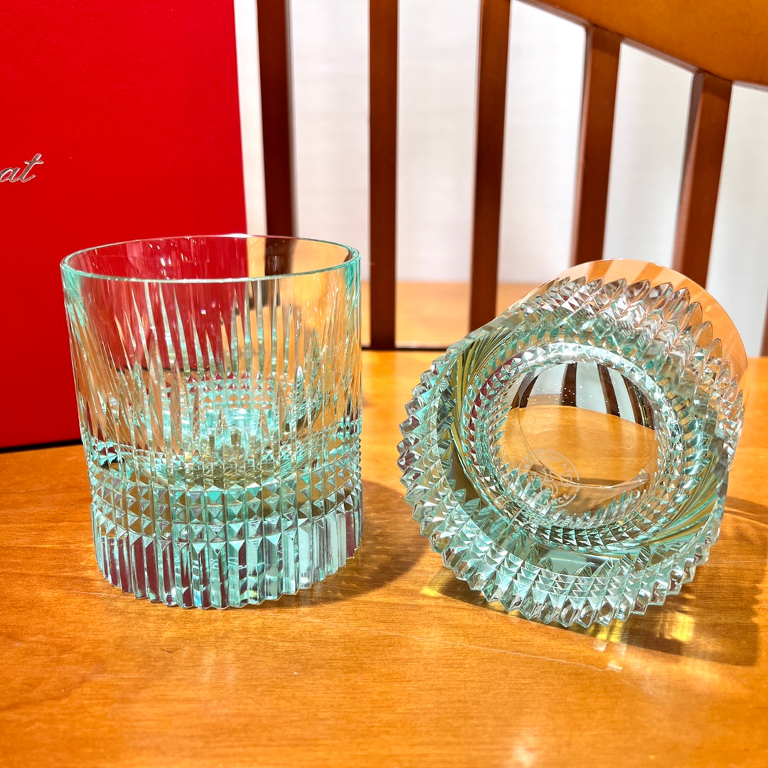 Baccarat Nancy Collection Whiskey Crystal Glasses - Mint Green (2-piece))