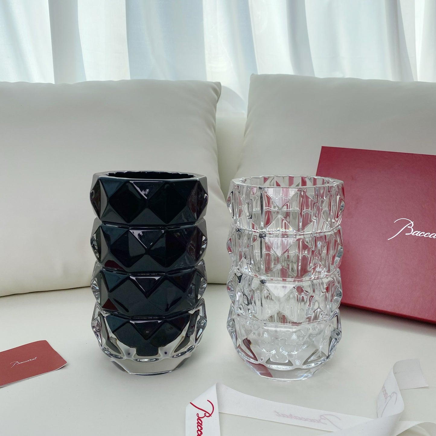 Baccarat LOUXOR Crystal Vase Collection – 6 Color Options