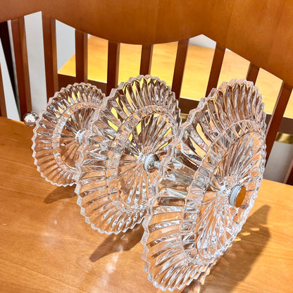 Baccarat Crystal Tiered Cake Stand - 3 Layers