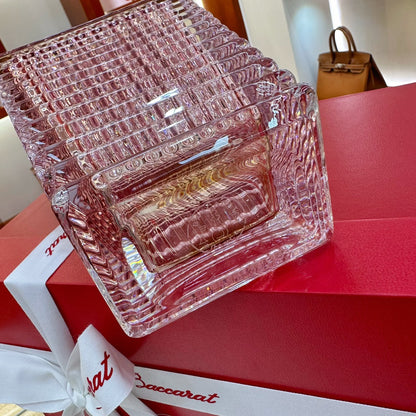 Baccarat EYE Crystal Vase - Limited Edition Trapezoidal Design for Qixi Festival