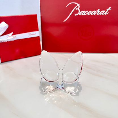 Baccarat PAPILLON Lucky Butterfly Crystal Decor Piece - Symbol of Grace and Elegance (2-piece crystal)