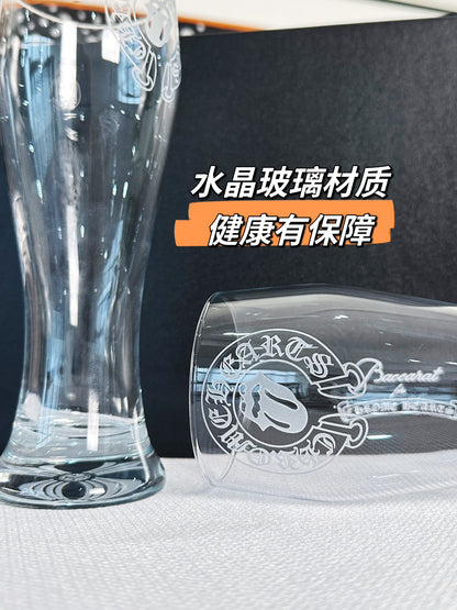 Chrome Hearts x Baccarat Collaboration Crystal Beer Glass Set