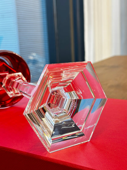 Baccarat Harcourt "Fire of My Heart" Crystal Candle Holder