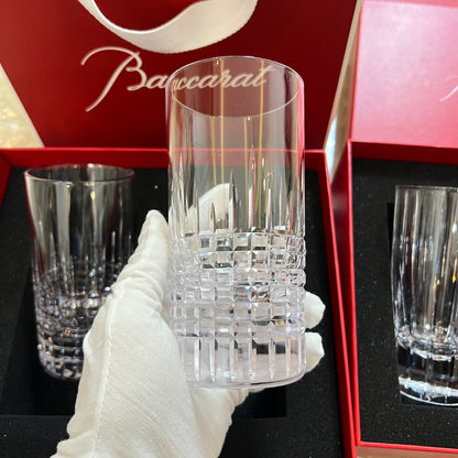 Baccarat Nancy Crystal Highball Glass Set (2-Piece) - Elegant Cut Design