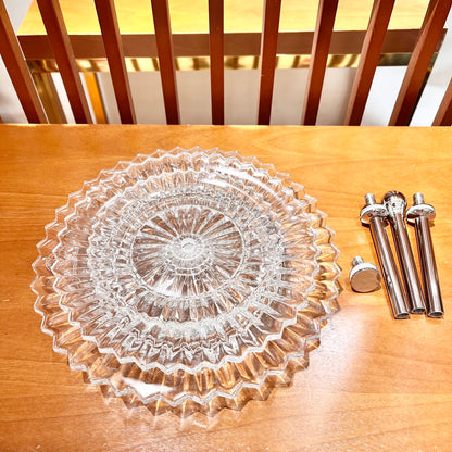 Baccarat Crystal Tiered Cake Stand - 3 Layers