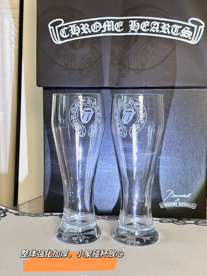 Chrome Hearts x Baccarat Collaboration Crystal Beer Glass Set