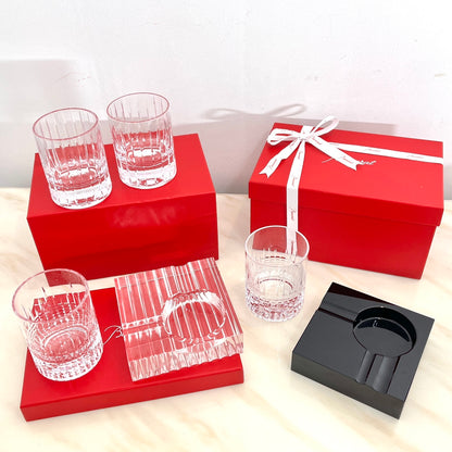 Baccarat Crystal Ashtray Collection - Luxurious Colorful Design