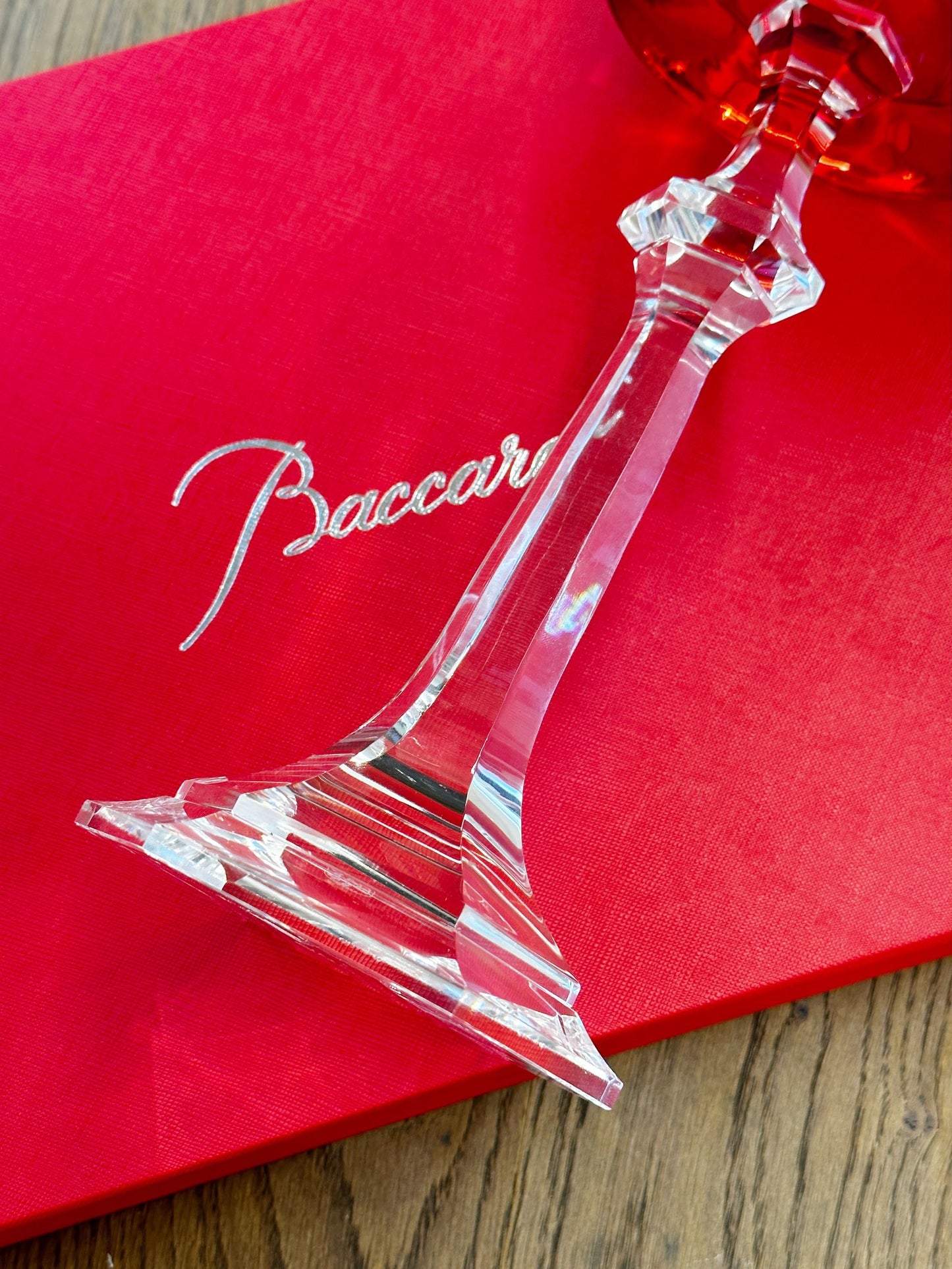 Baccarat Harcourt "Fire of My Heart" Crystal Candle Holder