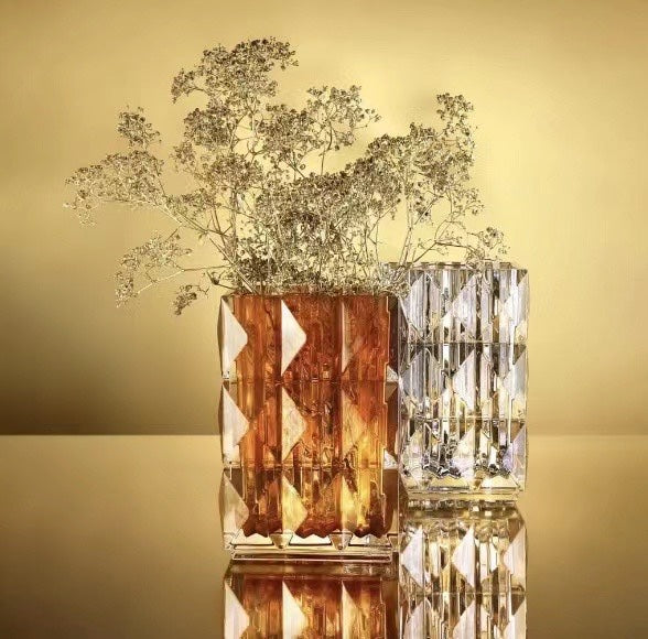 Baccarat LOUXOR Square Vase - A Fusion of Light and Geometry