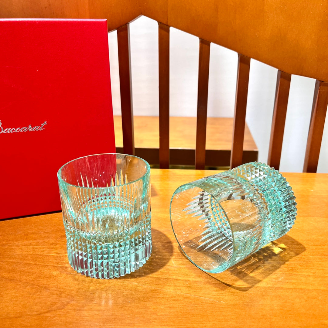 Baccarat Nancy Collection Whiskey Crystal Glasses - Mint Green (2-piece))