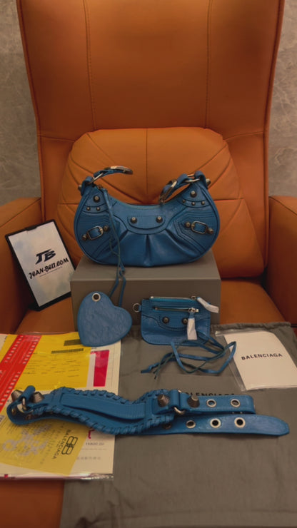 Balenciaga le cagole handbag blue