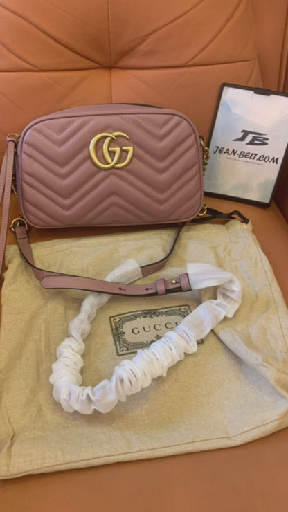 Gucci marmont camera bag brown